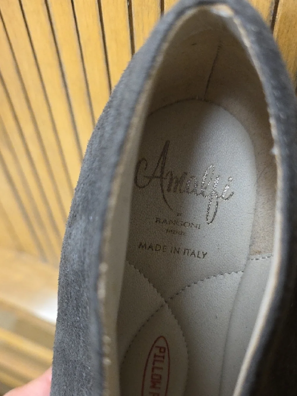 Amalfi Two-Tone Gray & Charcoal Suede Satin Lace-Up Flats